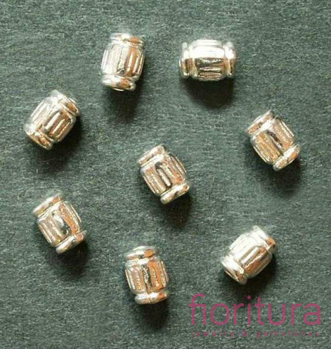 PRZEKŁADKA RURKA OZDOBNA 6MM KOLOR SREBRNY