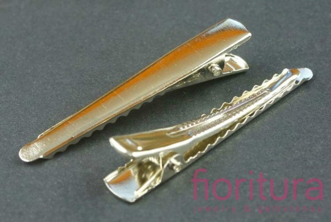 BAZA SPINKI DO WŁOSÓW 47x8MM KOLOR SREBRNY