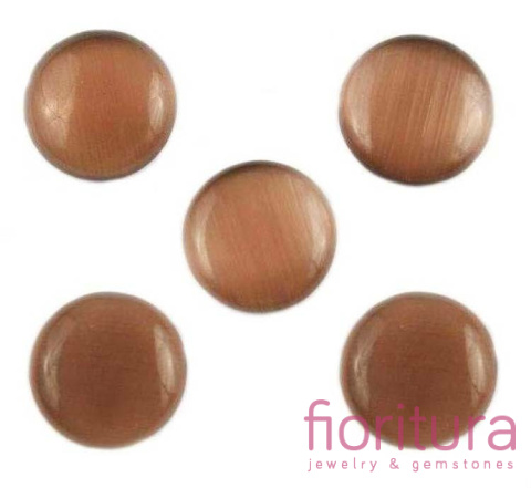 KABOSZON SZKLANY KOCIE OKO KOŁO 10MM KOLOR BRĄZOWY