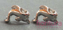 PRZEKŁADKA DELFIN 21X12MM KOLOR STARE SREBRO