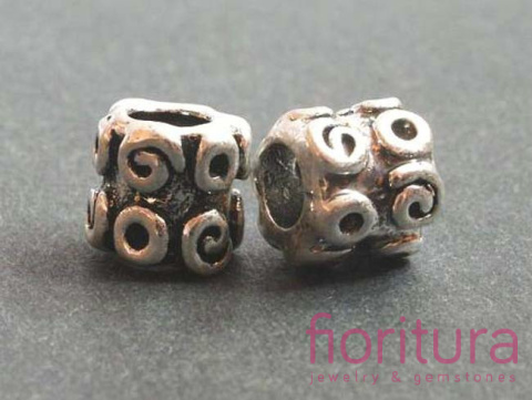 PRZEKŁADKA ŚLIMACZKI 10x9MM KOLOR STARE SREBRO