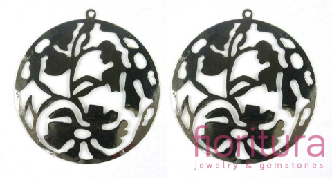 BAZA, ŁĄCZNIK,ZAWIESZKA FILIGRAN 43x40MM KOLOR STARE SREBRO