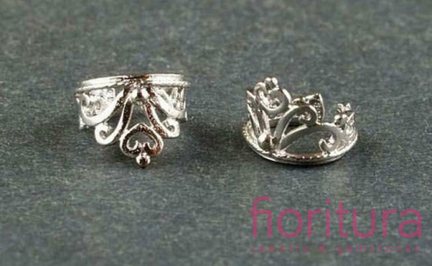 KOLCZYK NAUSZNICA 11x9MM KOLOR STARE SREBRO