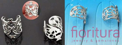 KOLCZYK NAUSZNICA 14x12MM KOLOR STARE SREBRO