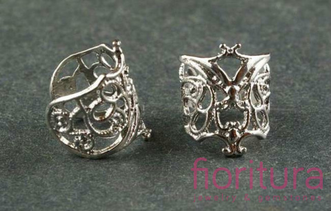 KOLCZYK NAUSZNICA 14x12MM KOLOR STARE SREBRO