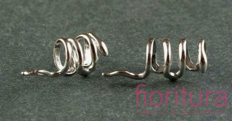 KOLCZYK NAUSZNICA 22x9MM KOLOR STARE SREBRO