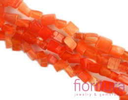 KOCIE OKO SZKLANE SIECZKA NIEREGULARNA 5-8MM KOLOR POMARAŃCZOWY