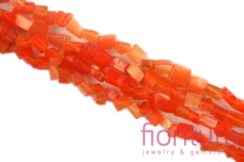 KOCIE OKO SZKLANE SIECZKA NIEREGULARNA 5-8MM KOLOR POMARAŃCZOWY