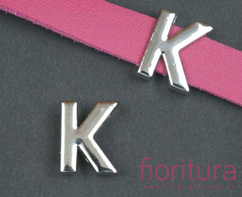 PRZEKŁADKA LITERA K 15x12MM KOLOR SREBRNY
