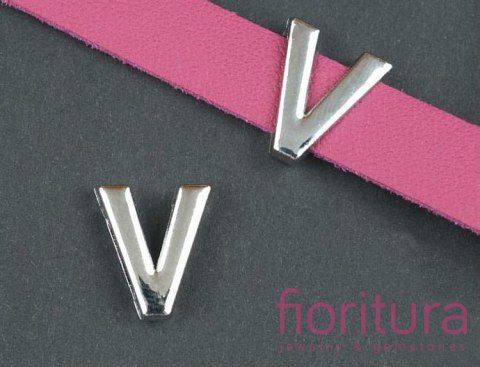 PRZEKŁADKA LITERA V 15x13MM KOLOR SREBRNY