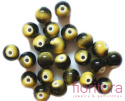 KORALIKI AKRYLOWE KULA 12MM KOLOR ŻÓŁTY/CZARNY