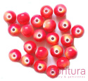 KORALIKI AKRYLOWE KULA 12MM KOLOR ŻÓŁTY/CZERWONY