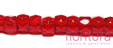 KORALIKI SZKLANE KRĄŻEK FASETOWANY 6MM KOLOR RED