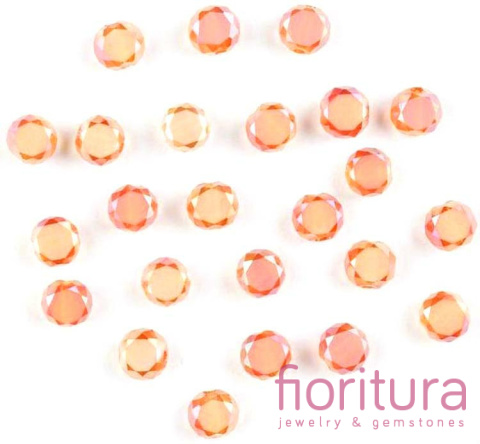 KORALIKI KRYSZTAŁOWE PASTYLKA OK.6x4MM KOLOR PADPARADSCHA AB