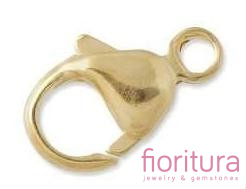 ZAPIĘCIE KARABIŃCZYK OWALNY 12x6MM KOLOR ZŁOTY