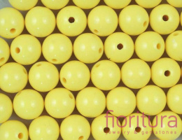KORALIKI AKRYLOWE KULA 10MM KOLOR ŻÓŁTY