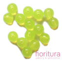 KORALIKI AKRYLOWE KULA 10MM KOLOR LIMONKOWY TRANSPARENTNY