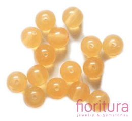 KORALIKI AKRYLOWE KULA 10MM KOLOR MIODOWY TRANSPARENTNY