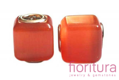 KORALIKI MODUŁOWE KOCIE OKO KOSTKA 14X12MM