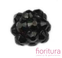 KORALIKI CARAMBALLA Z KRYSZTAŁKAMI STRASS 10x8MM KOLOR BLACK