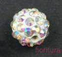 KORALIKI CARAMBALLA Z KRYSZTAŁKAMI STRASS 10MM KOLOR CRYSTAL AB