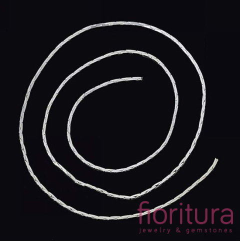 ŁAŃCUSZEK CARDANO 0,8x0,8MM POSREBRZANY