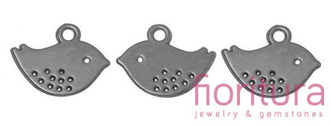 ZAWIESZKA PTAK 16x13MM KOLOR CZARNY