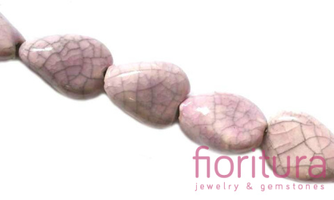 CERAMIKA Z EFEKTEM SPĘKANIA NIEREGULARNA 18X14MM KOLOR LILIOWY