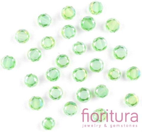 KORALIKI KRYSZTAŁOWE KRĄŻEK 6x4MM KOLOR PERIDOT AB