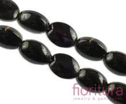 KORALIKI SZKLANE OWAL 12x9MM KOLOR CZARNY