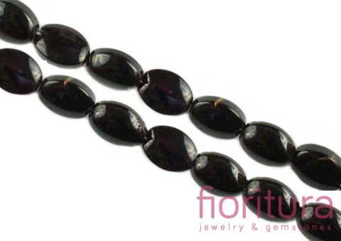 KORALIKI SZKLANE OWAL 12x9MM KOLOR CZARNY