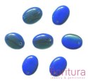 KORALIKI SZKLANE OWAL PŁASKI 12X9MM KOLOR SZAFIROWO-ZIELONY