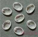 KORALIKI SZKLANE OWAL PŁASKI 12X9MM KOLOR TRANSPARENTNY