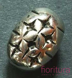 PRZEKŁADKA GWIEZDNE OLIWKI 21x10MM KOLOR STARE SREBRO