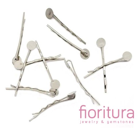 BAZA WSUWKI DO WŁOSÓW 50x2MM KOLOR STARE SREBRO