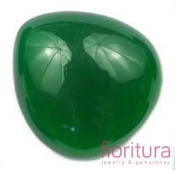 KABOSZON Z ŻYWICY ŁEZKA 16x15MM KOLOR CIEMNY ZIELONY TRANSPARENTNY