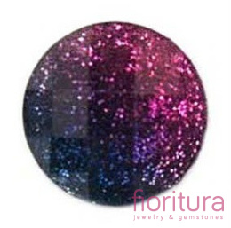 KABOSZON AKRYLOWY FASETOWANY Z BROKATEM KOŁO 12MM KOLOR CZERWONY/GRANAT