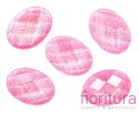 KABOSZON AKRYLOWY FASETOWANY Z BROKATEM OWAL 18x13MM KOLOR KOLOR JASNY RÓŻ