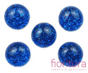 KABOSZON Z ŻYWICY Z BROKATEM KOŁO 12MM KOLOR ROYAL BLUE