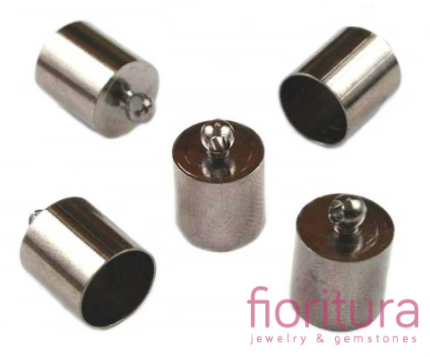 KOŃCÓWKA DO WKLEJANIA 6MM KOLOR CZARNY