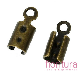 KOŃCÓWKA DO ZACISKANIA 8x3,5MM KOLOR STARE ZŁOTO