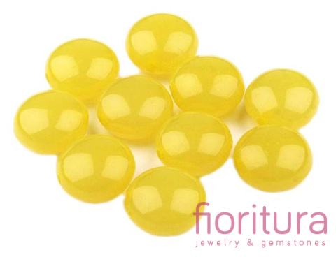 KORALIKI AKRYLOWE PASTYLKA 17x10MM KOLOR JASNY ŻÓŁTY