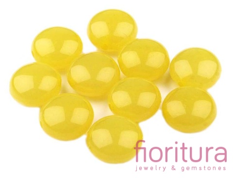 KORALIKI AKRYLOWE PASTYLKA 17x10MM KOLOR JASNY ŻÓŁTY