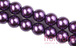PERŁA SZKLANA KULA 12MM KOLOR FIOLETOWY TRANSPARENTNY