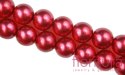PERŁA SZKLANA KULA 12MM KOLOR CZERWONY TRANSPARENTNY