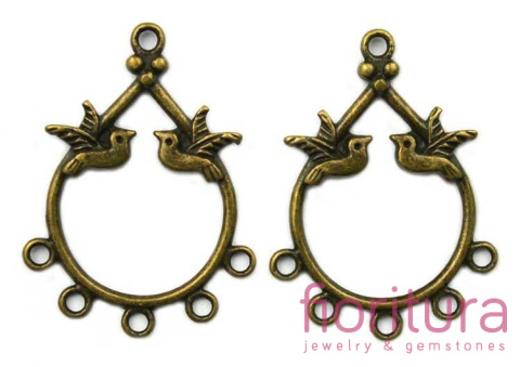 PODSTAWA KOLCZYKA 35x23MM KOLOR STARE ZŁOTO