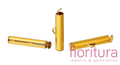 ZAKOŃCZENIE TUBOWE 15x6MM KOLOR ZŁOTY