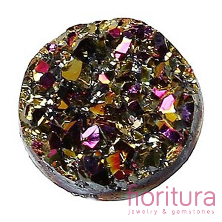 KABOSZON AKRYLOWY DRUZY KOŁO 12MM KOLOR GRAY AB