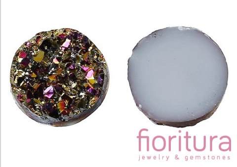 KABOSZON AKRYLOWY DRUZY KOŁO 12MM KOLOR GRAY AB