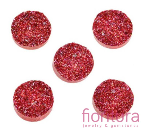 KABOSZON AKRYLOWY DRUZY KOŁO 12MM KOLOR RED
